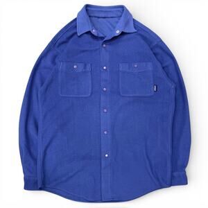 Vintage 90s Patagonia Synchilla Micro Fleece Shirt Snap Front USA Base Layer L